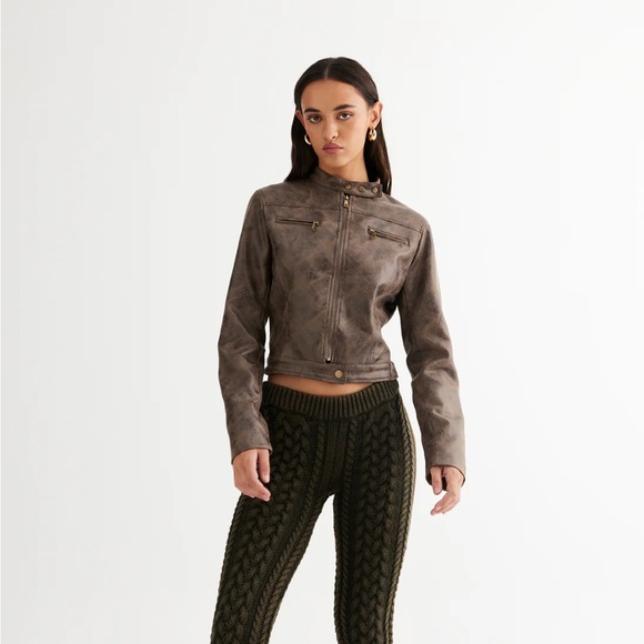 BELLA MOTO JACKET | CHOCOLATE A3 - Picture 6 of 12